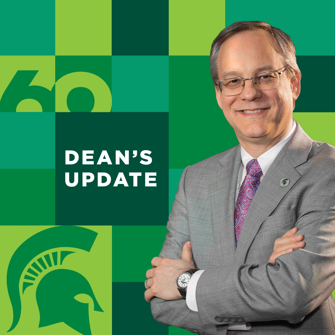 60th Anniversary banner with the words "Deans Update" on it.